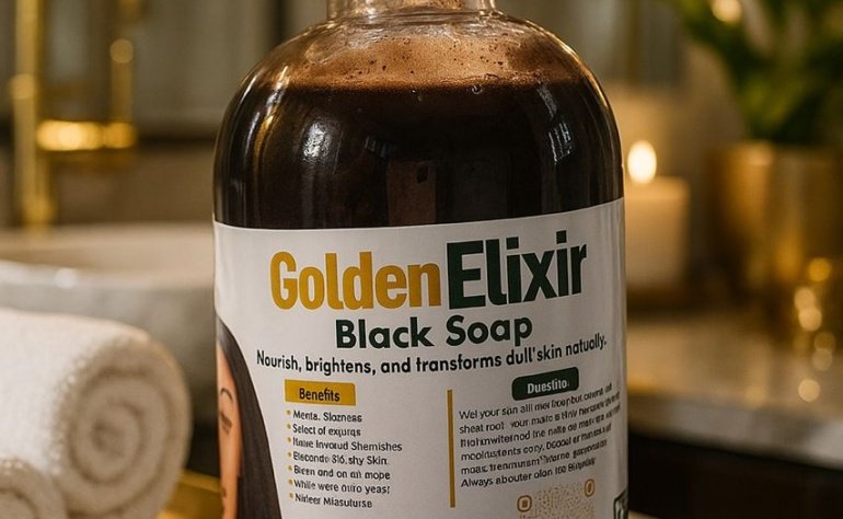 Golden Elixir Black Soap Shower Gel